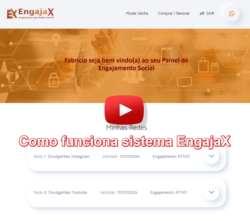 EngajaX - Engajamento para Redes Sociais